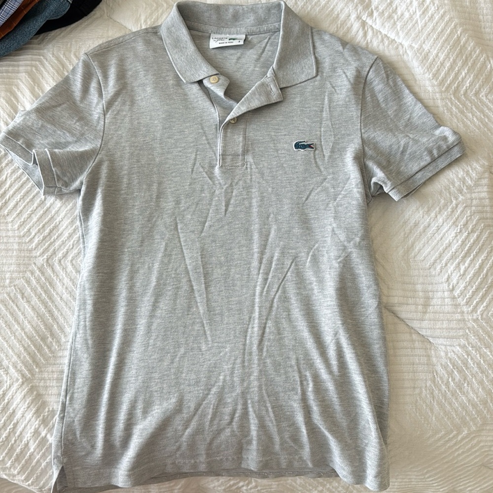 Lacoste for J Crew polo, size S, grey, never worn